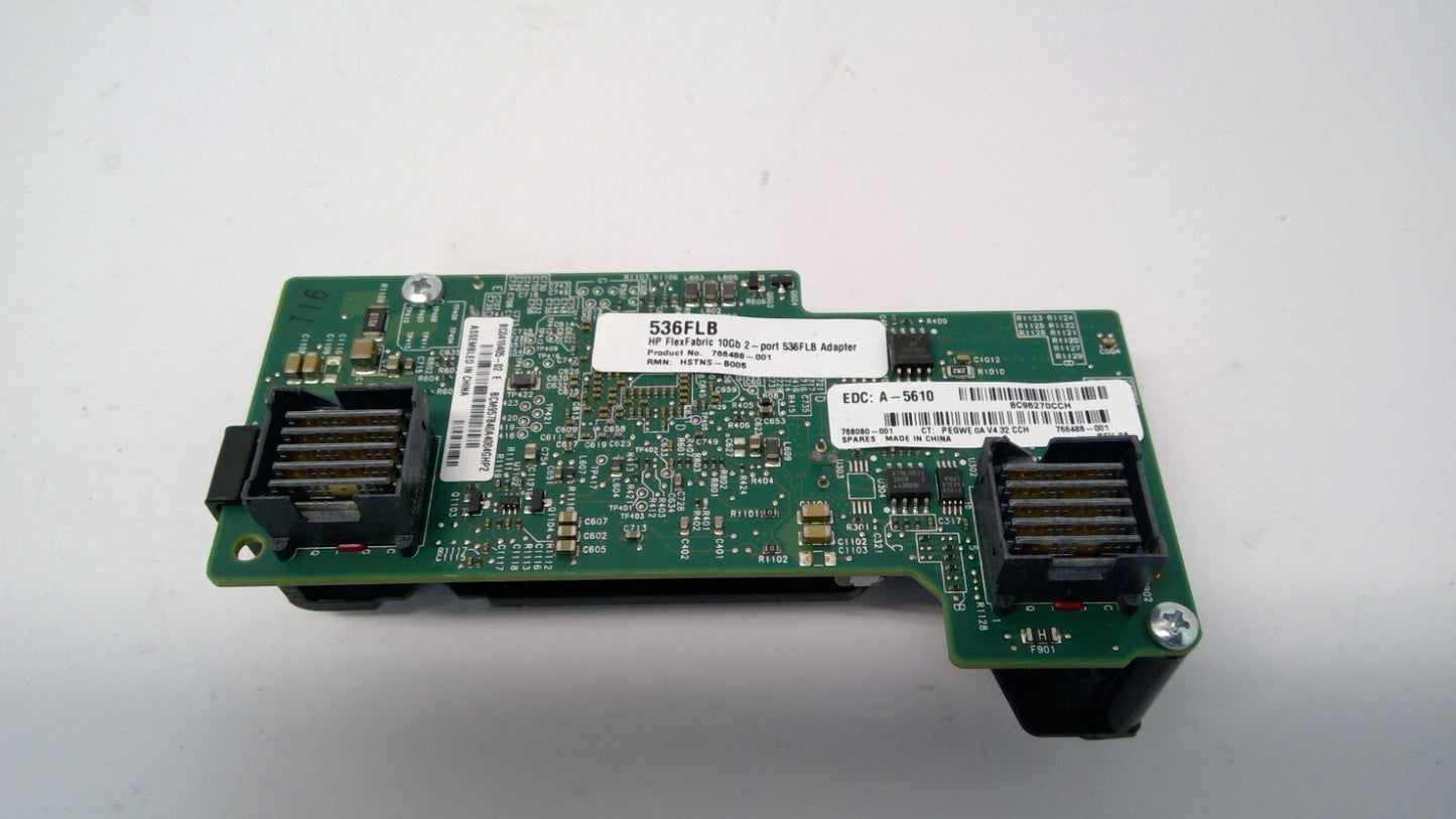 766490-B21 768080-001 HPE FLEXFABRIC 10GB 2-PORT 536FLB ADAPTER CARD
