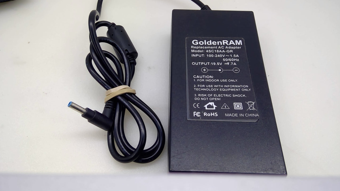 GoldenRAM 150W Replacement Adapter for HP ZBook 4SC18AA 19.5V 7.7A 4.5mm