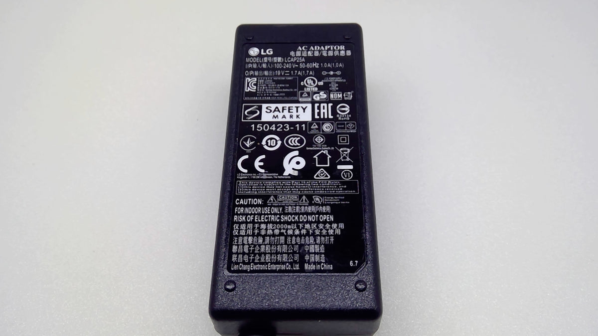 Genuine LG LCAP25A 19V 1.7A 32.3W AC Power Adapter 6.5x4.4mm Monitor OEM