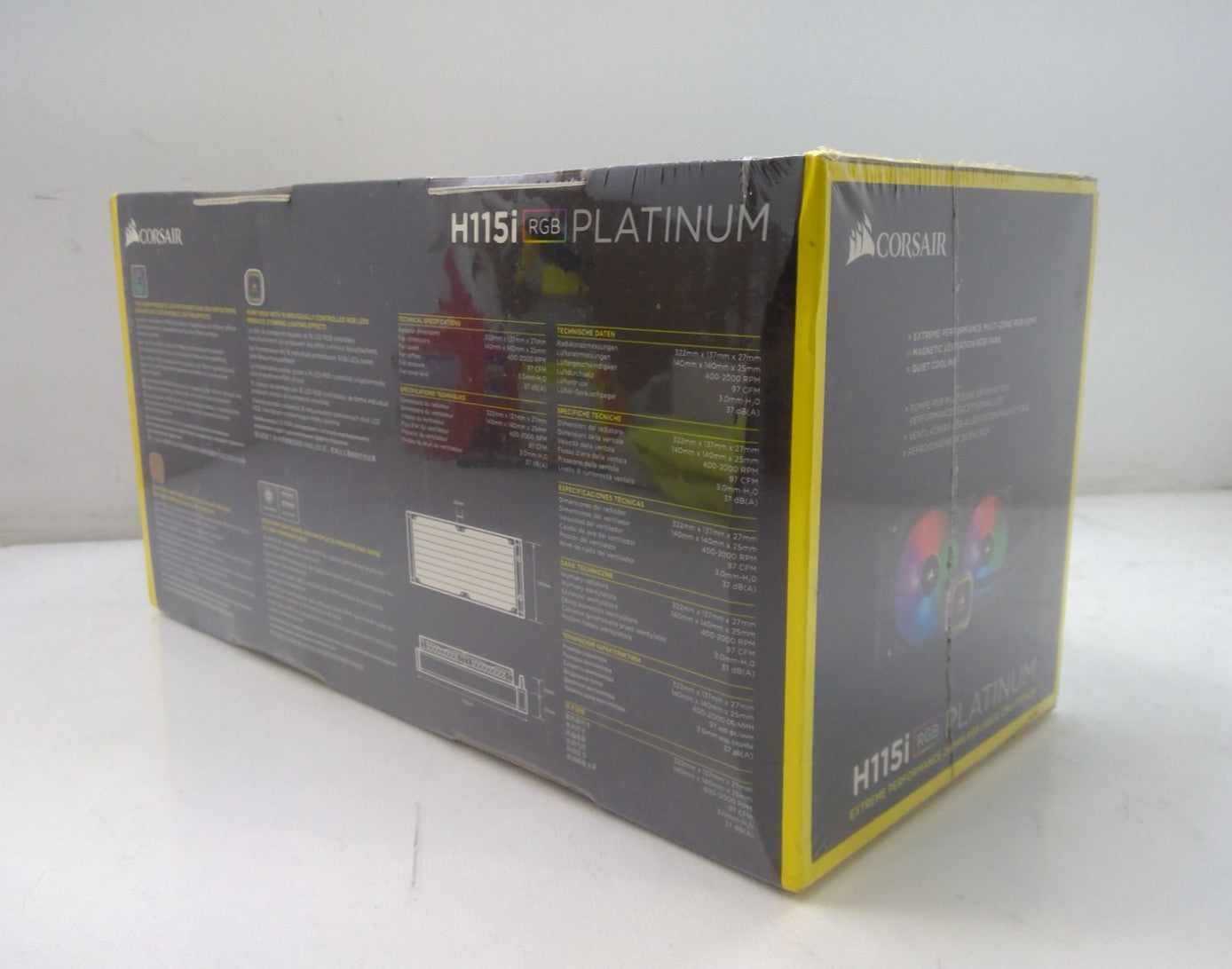 Corsair H115i RGB Platinum Liquid CPU Cooler AIO 280mm Brand New