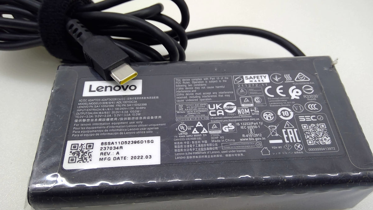 Genuine Lenovo ADL100YDC3A 100W USB-C Charger 20V 5A 5A11D52398