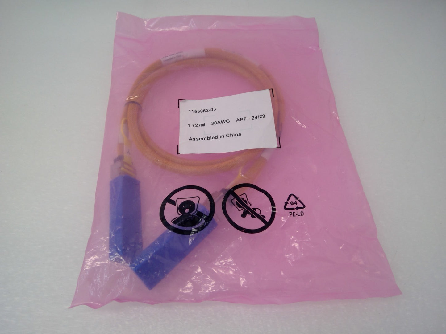 NEW Amphenol NJPPER-G511-03 400G OSFP DAC Cable 1.727m 30AWG 1155862-03 Sealed