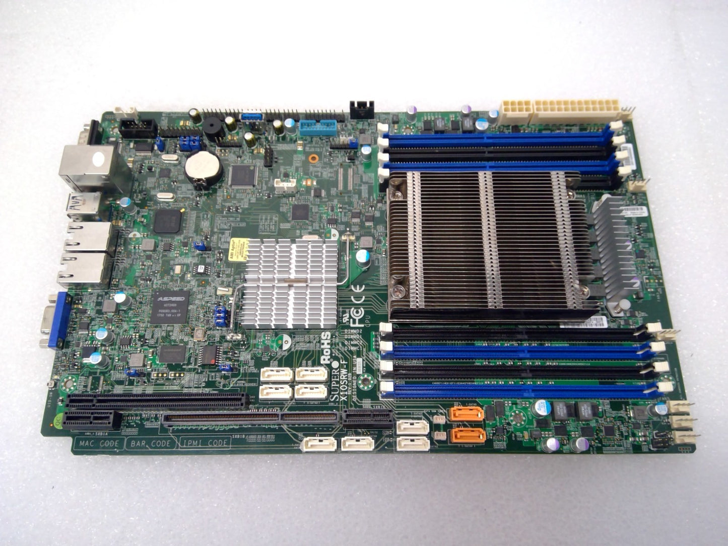Supermicro X10SRW-F Server LGA2011 DDR4 Intel MotherBoard With Heatsink