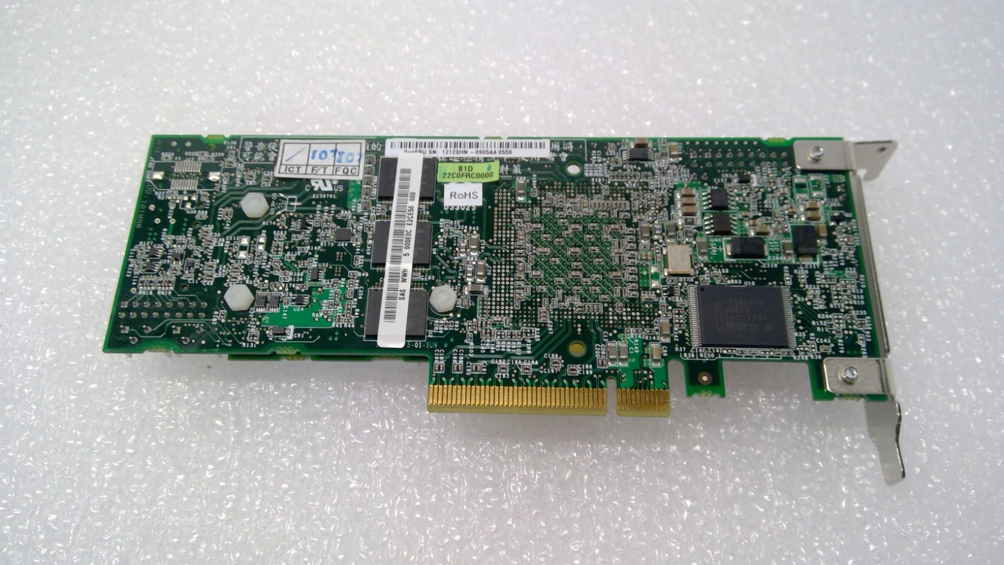 SUN CONTROLLER 375-3536-04 R50 256MB 8PORT SAS RAID PCIE BAT-00014-01 LOW PROFIL