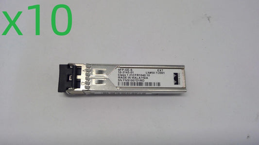 lot of 10 Cisco SFP-GE-S  10-2143-01  1000Base-T Transceiver Module