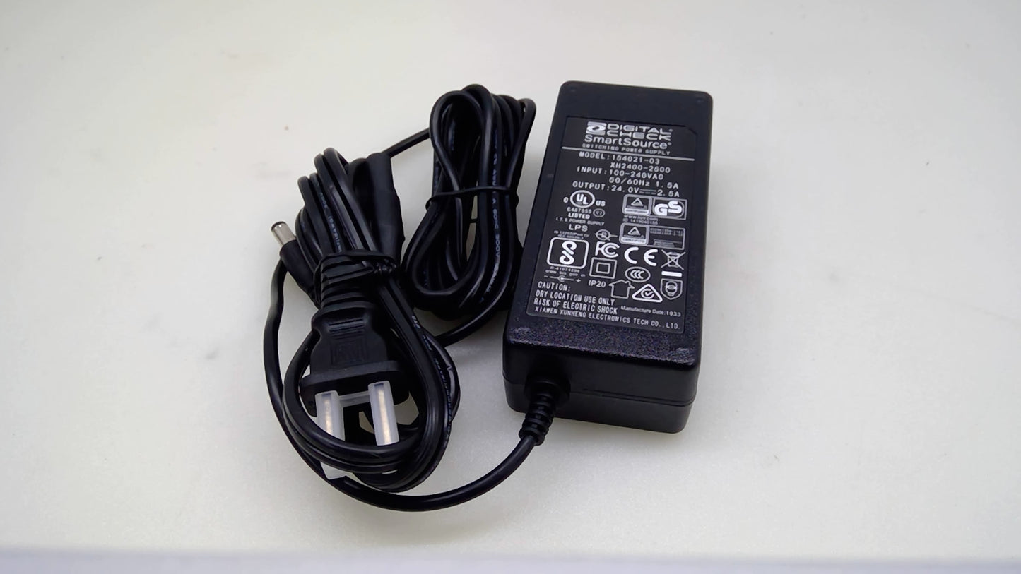 OEM Digital Check 154021-03 24V 2.5A 60W TS500 BX7200 Scanner Power Adapter