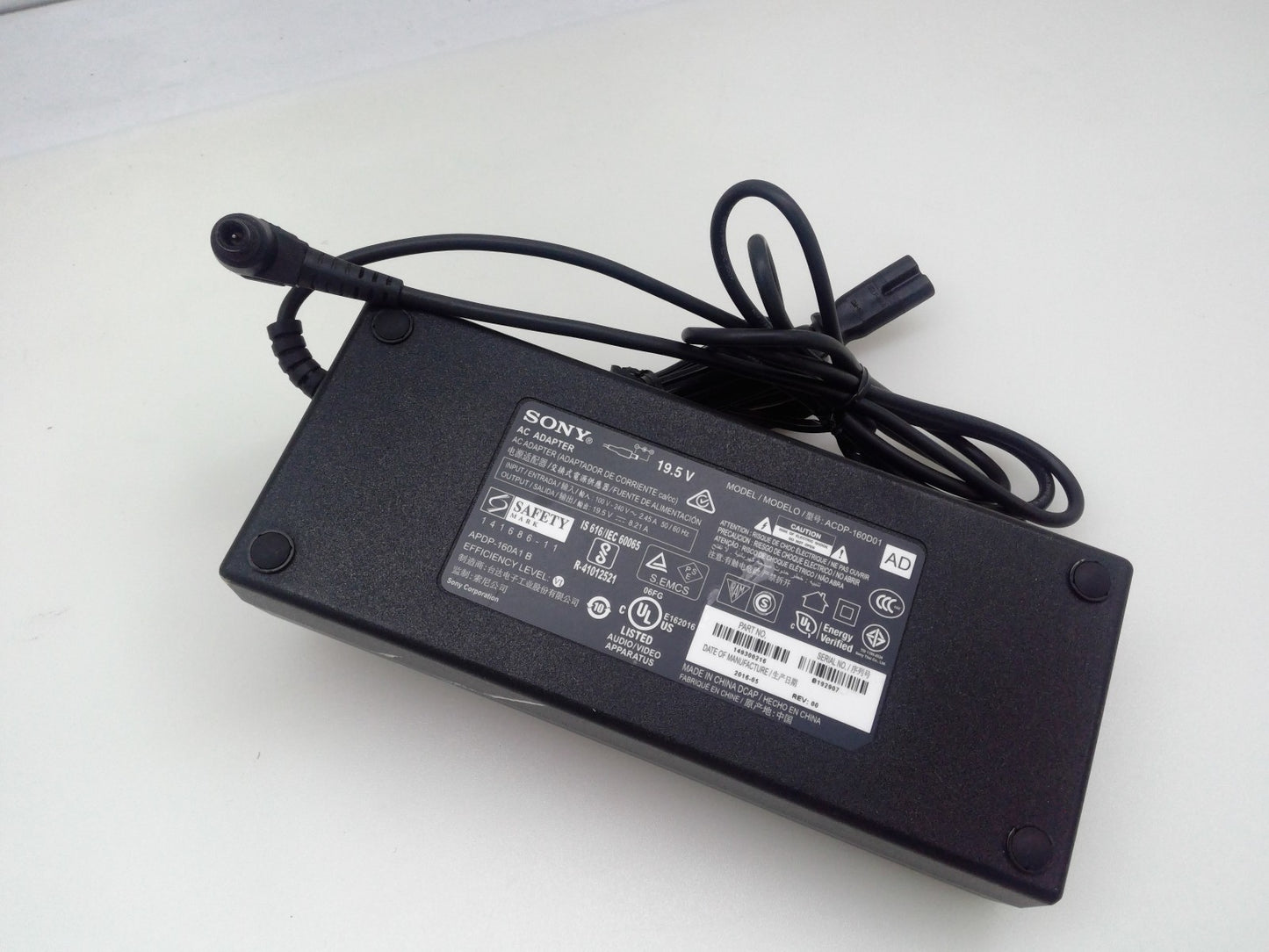 Original Sony 19.5V 8.21A ACDP-1 60D01 AC Adapter for Bravia KD-49XE8077 LCD TV