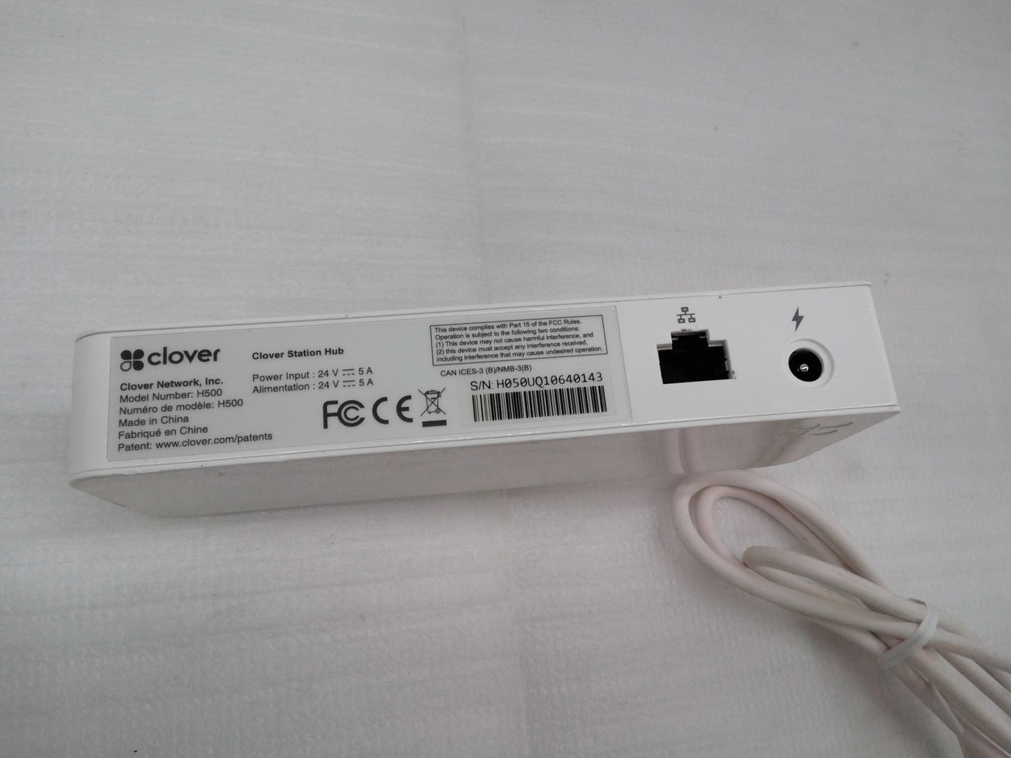 Clover Station Hub H500 Dock 24V 5A for Clover POS Systems