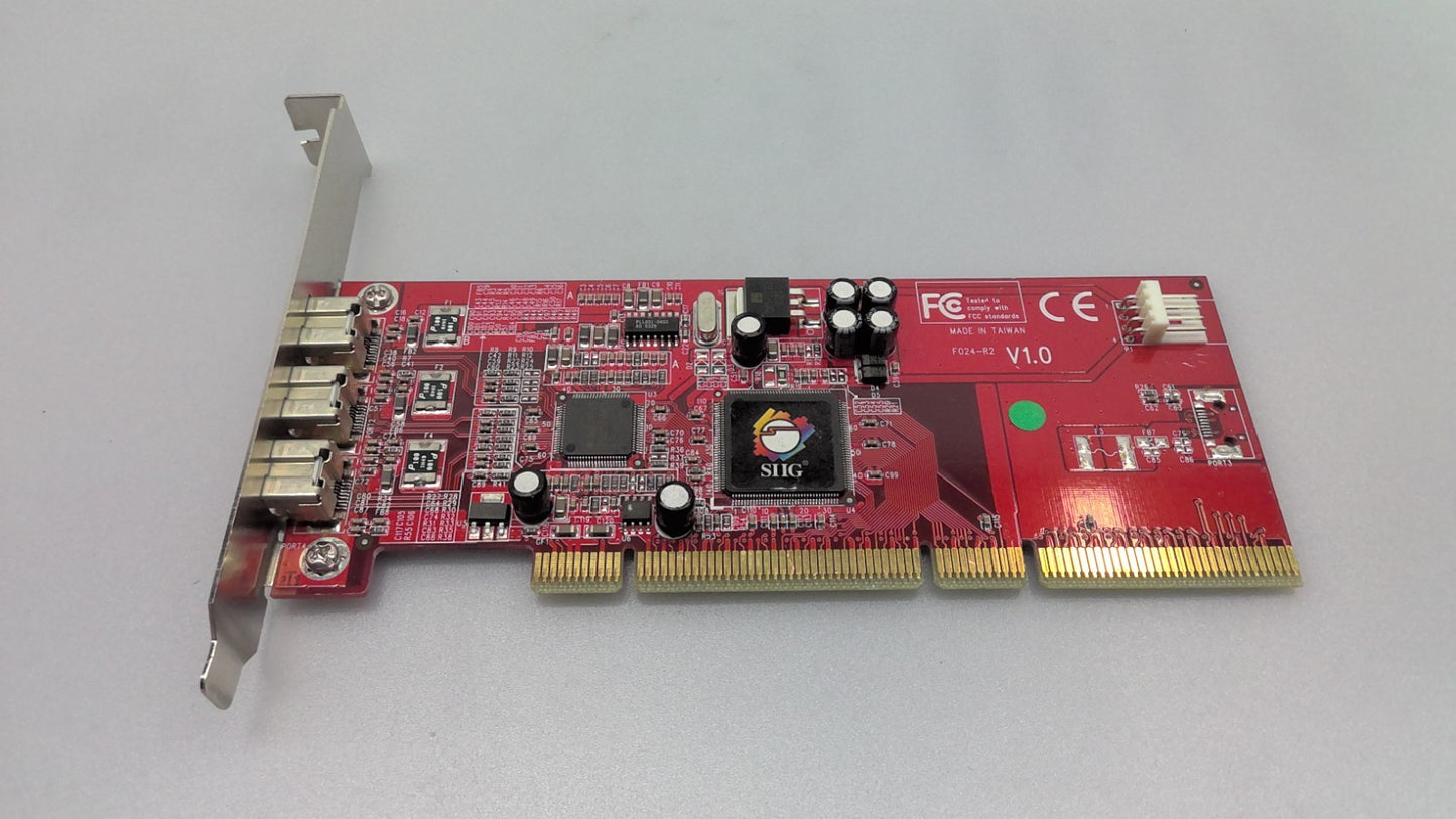 SIIG N1L42400077 TSB81BA3 F024-R2 3 PORTS FIREWIRE CONTROLLER CARD PCI-X