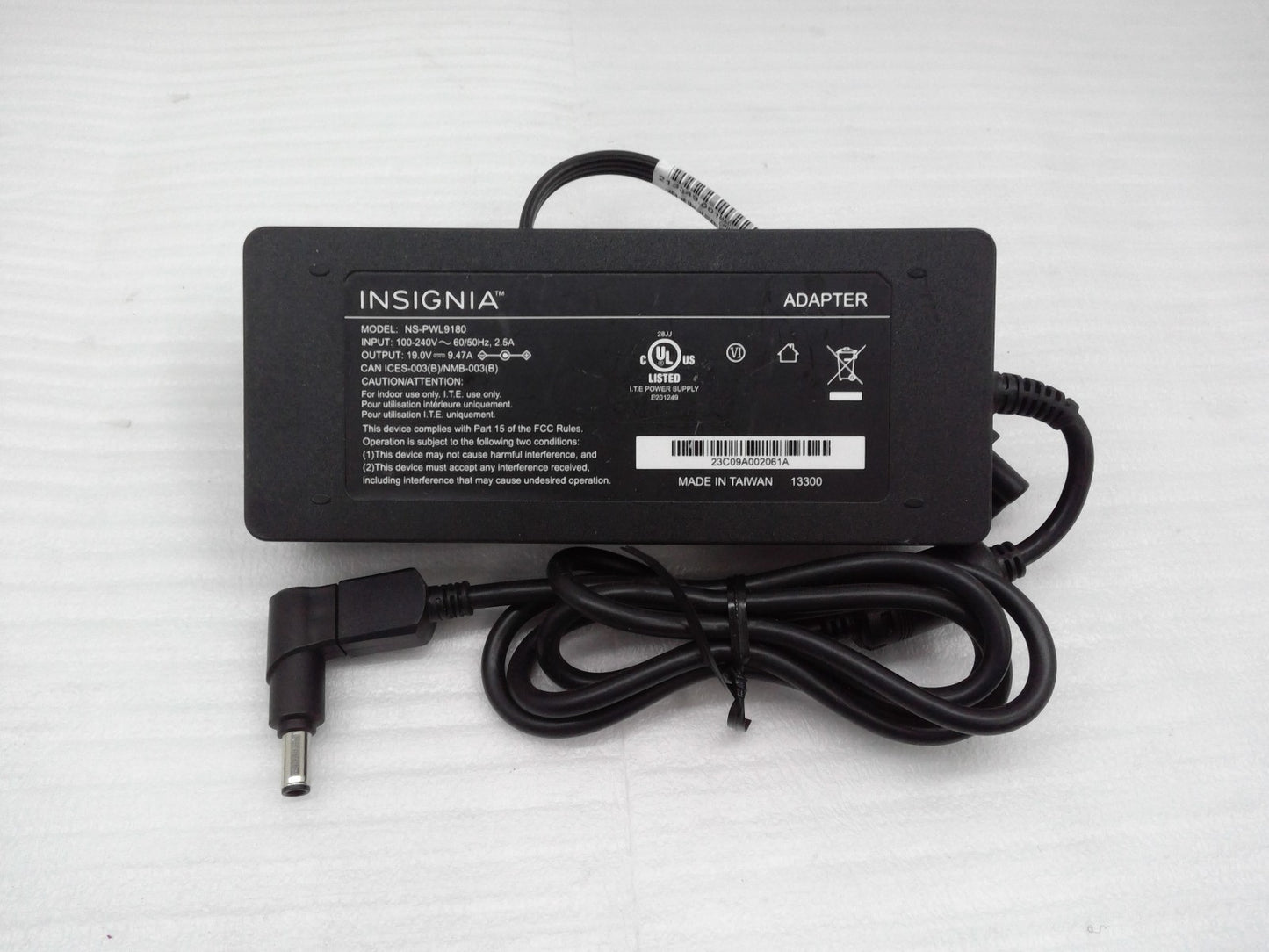 OEM Insignia 180W NS-PWL9180 AC Adapter 19V 9.47A 6.0 × 3.7mm Tip(Center Pin)
