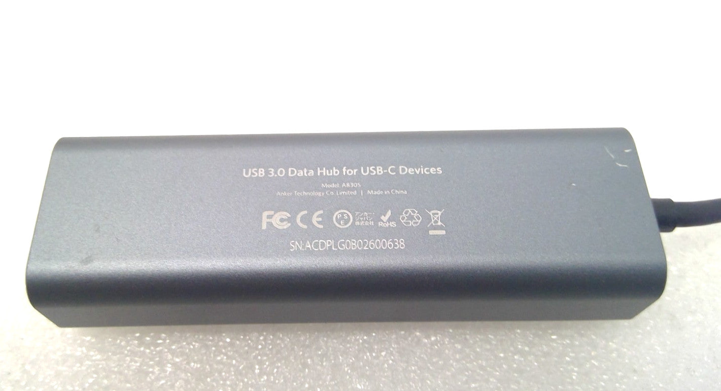 Lot of 5 Anker USB-C to 4-Port USB 3.0 Hub For USB Type C Devices A8305