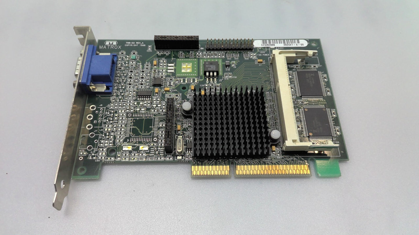 Matrox 798-02 Rev A Video Graphics Card HP 5064-3662 G200 AGP VGA D5685-69501
