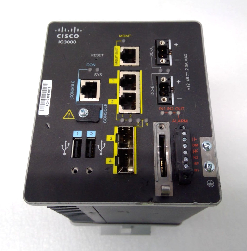 Cisco ISA-3000-2C2F-K9 ruggedized industrial security appliance Switch*READ*