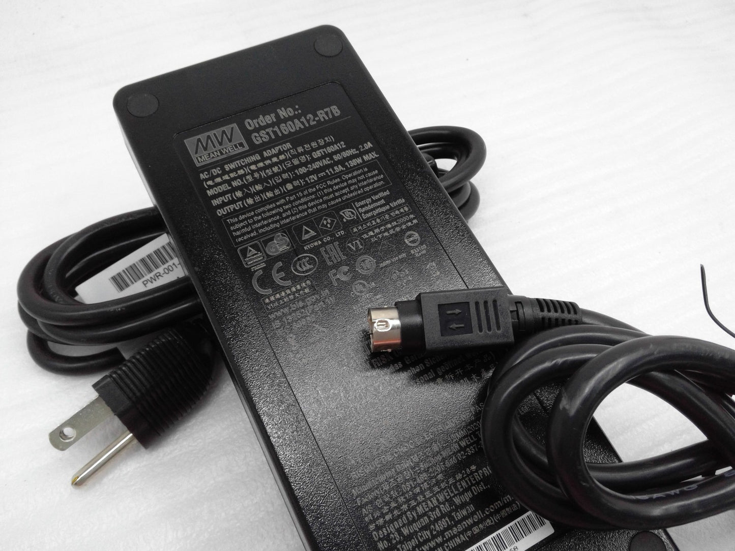 Genuine Mean Well GST160A12-R7B Power Adapter Supply 12V 11.5A 4-pin 138W