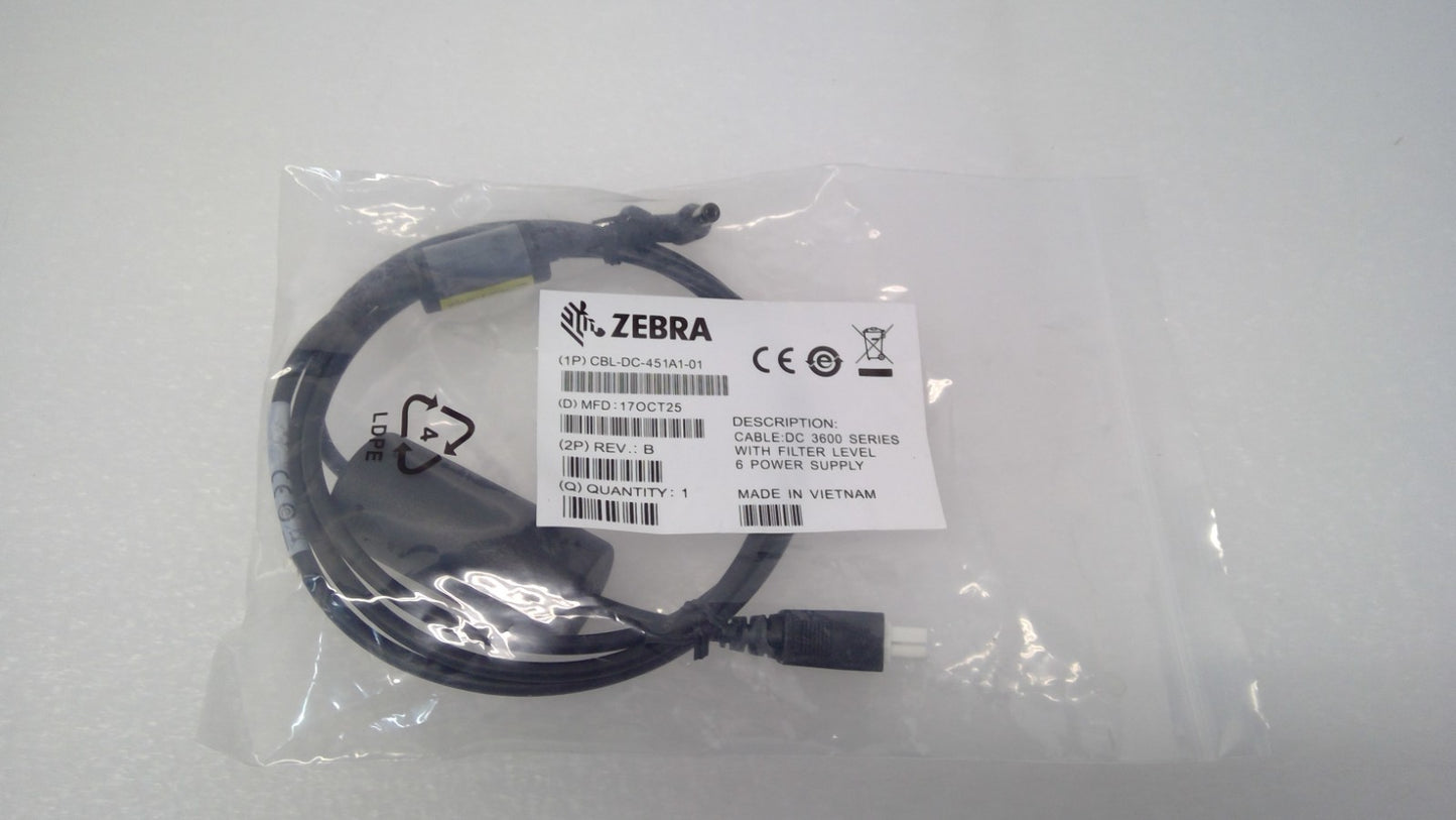 NEW Zebra CBL-DC-451A1-01 DC 3600 Series with Filter Level 6 Power Supply