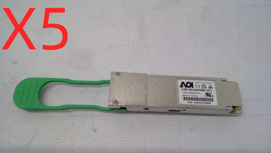 LOT OF 5 AOI 100GBASE-CWDM4 QSFP28 100G 2km Transceiver Module AQPLBCQ4EDMA1072
