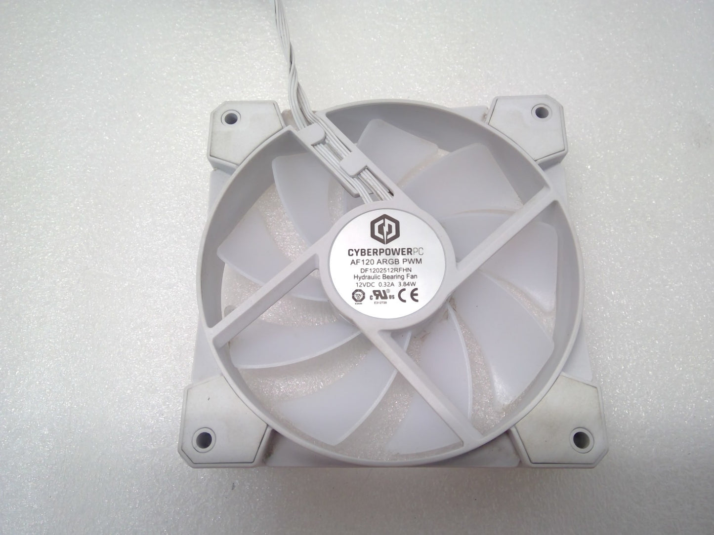 Lot of 3 CYBERPOWER PC AF120 ARGBPWM DF1202512RFHN Hydraulic Bearing FANS White