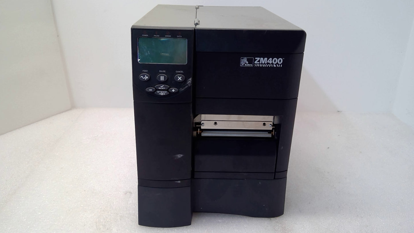 Zebra ZM400 Thermal Transfer Label Printer Ethernet USB Serial FULLY TESTED
