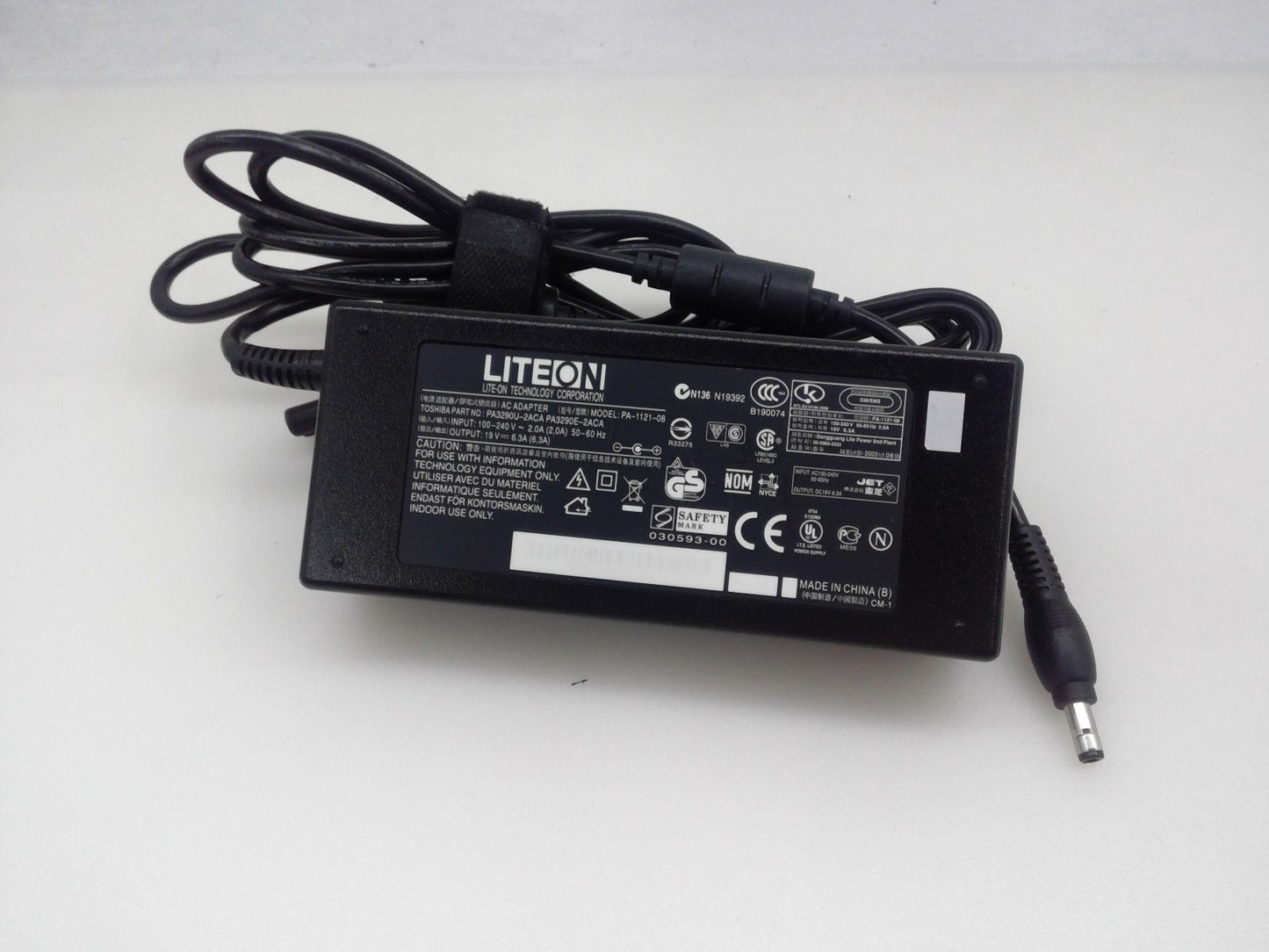 Liteon PA-1121-08 AC Power Adapter 19V 6.3A 120W Laptop Toshiba PA-32990U-2ACA