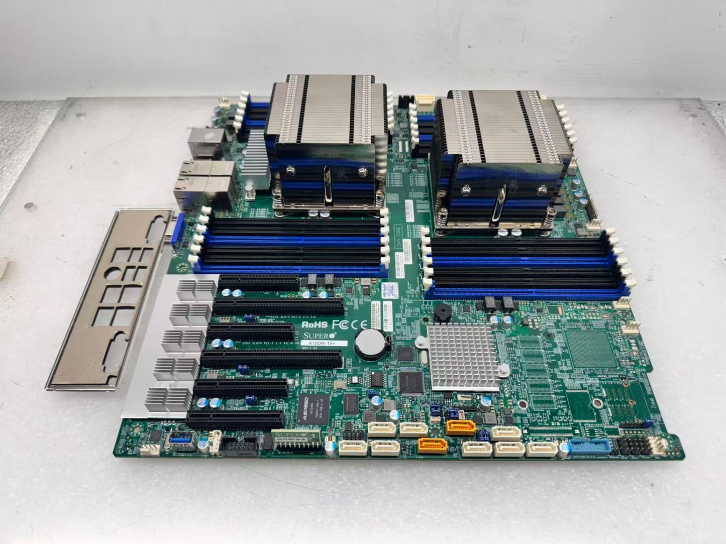 Supermicro X10DRI-T4+ INTEL Motherboard + Heatsink With  I/O Shiel and Heat sink