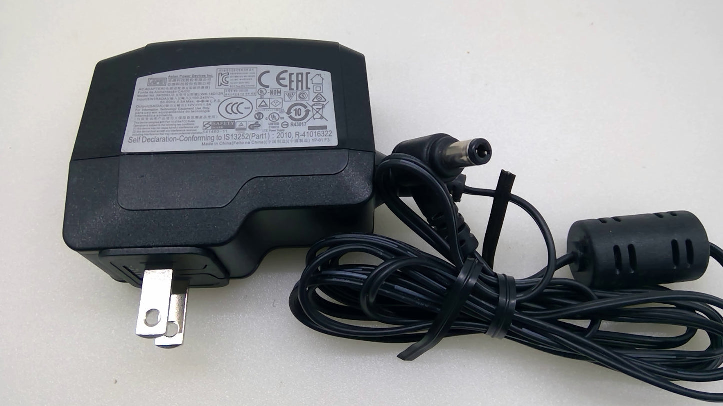 Original APD WB-18D12R AC Adapter 12V 1.5A 18W 5.5x2.5mm Wall Plug Charger OEM