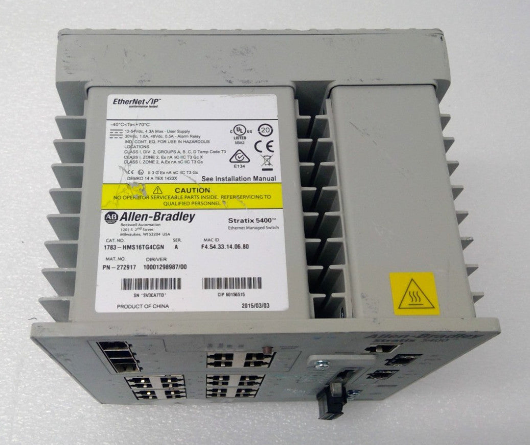 *Read* Allen-Bradley Stratix 5400 Managed Switch 1783-HMS16TG4CGN Series A