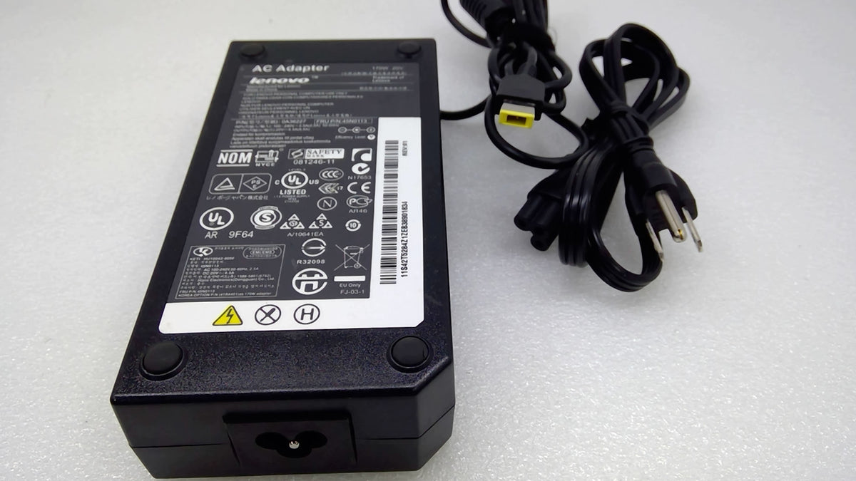 Genuine OEM Lenovo 170W 20V 8.5A Yellow Tip AC Adapter 0A36227 45N0113