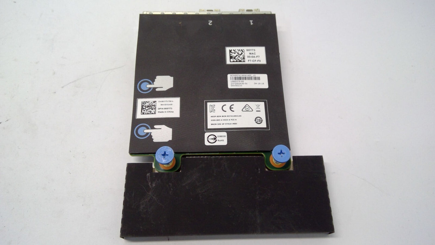 9XY73 Dell Broadcom 57414 Dual Port 25GB SFP28 Network Daughter Card 09XY73
