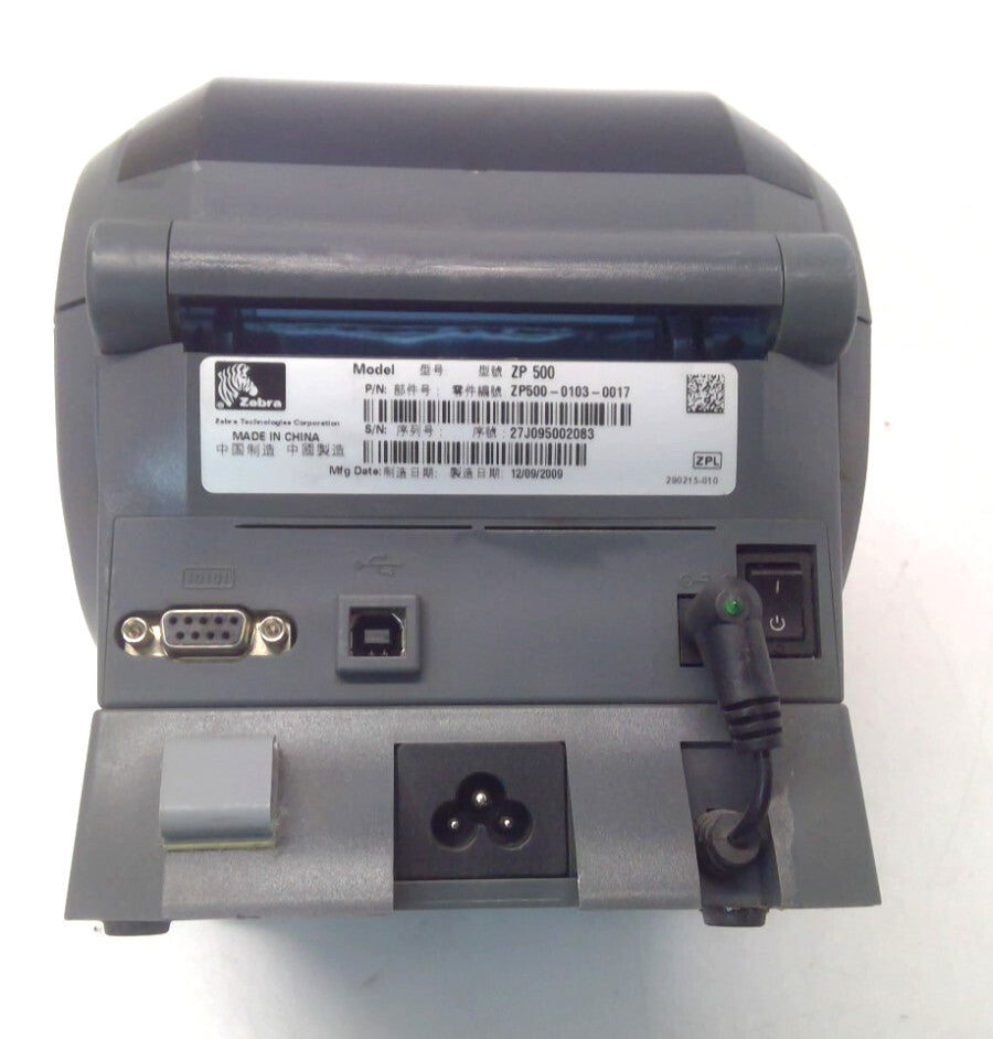 Zebra ZP500 PLUS USB/Serial Direct Thermal Label Printer ZP500-0103-0017