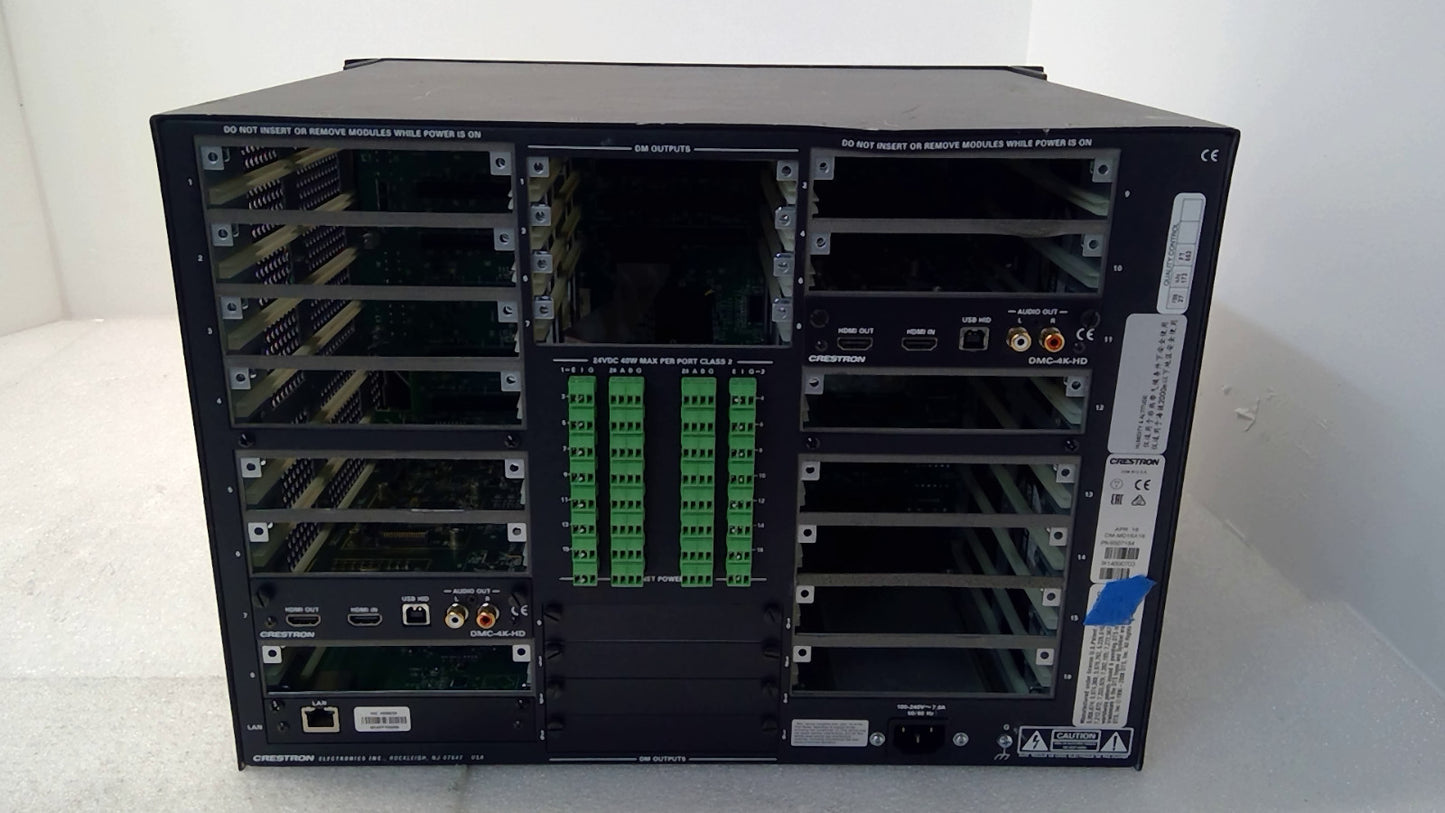 Crestron DM-MD16x16 Digital Media Switcher 32X terminals block 2X DMC-4K-HD 1LAN