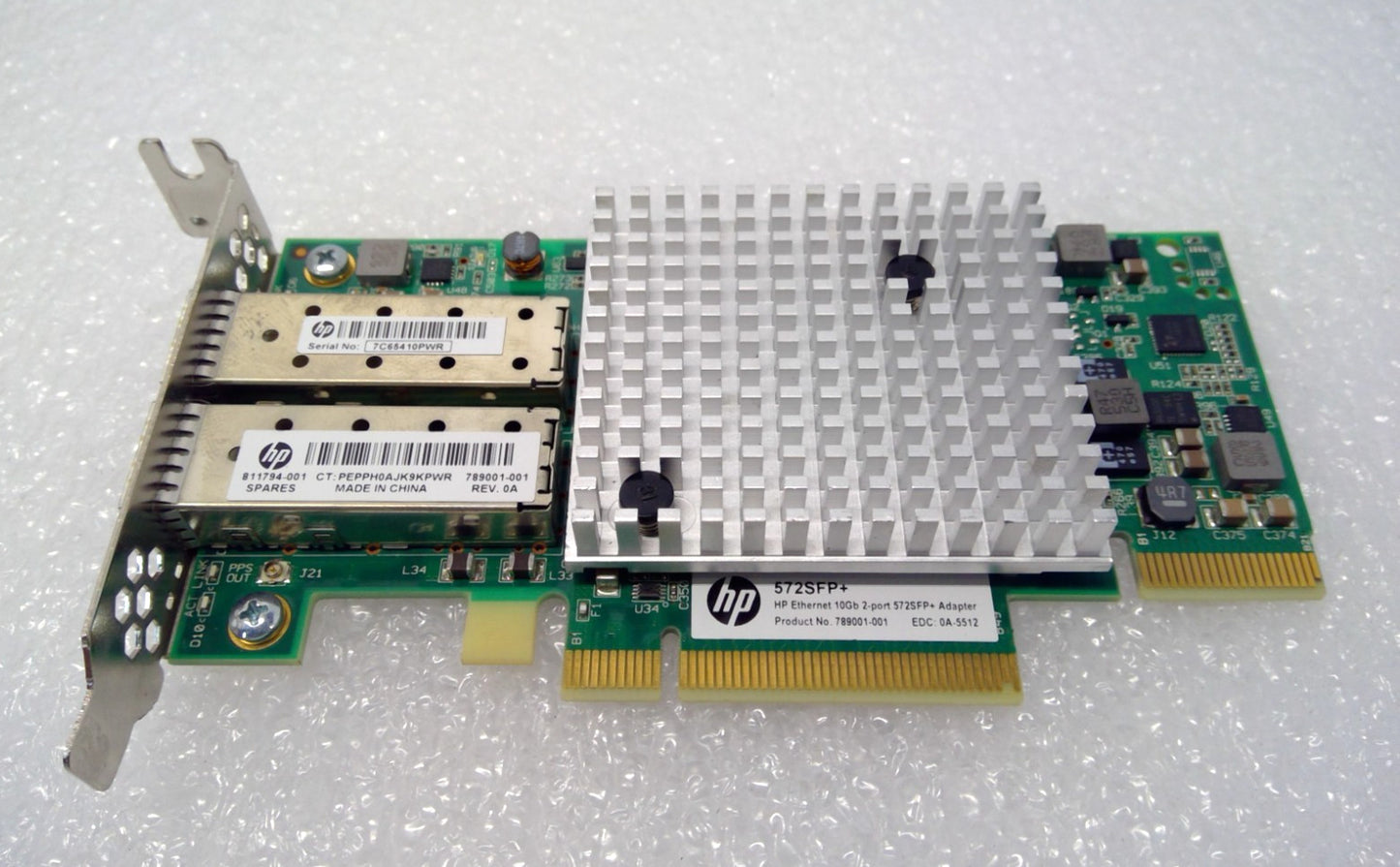HP 811794-001 789001-001 ETHERNET 10GB 2-PORT 572SFP+ ADAPTER