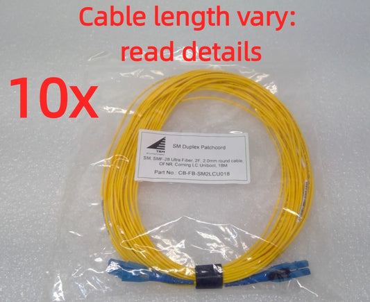 QTY 10 SM Duplex Patchcord CB-FB-SM2LCU014 SMF-28 Ultra Fiber 2F Corning Uniboot