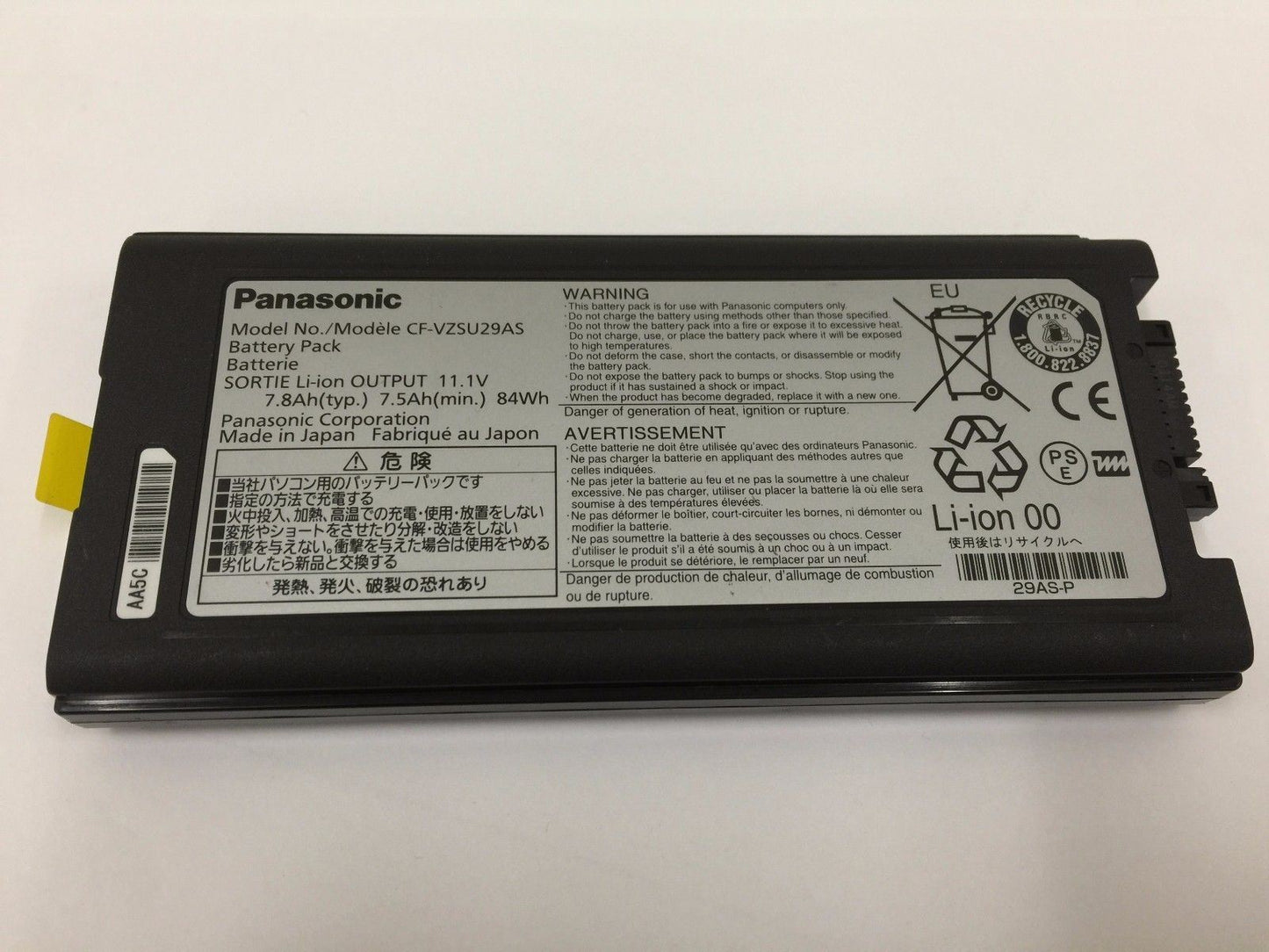 Original Panasonic Battery CF-VZSU29 CF-VZSU29A for Toughbook CF-29 CF-51 CF-52
