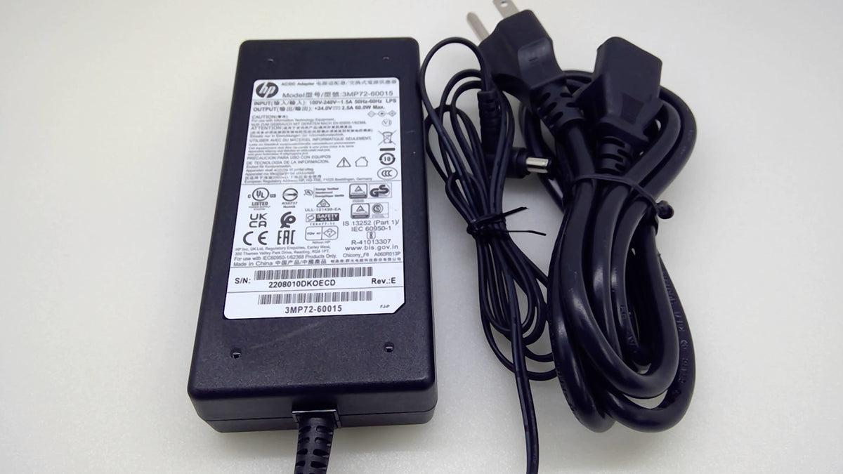 Genuine HP 3MP72-60015 60W AC Adapter for Sprocket Studio Photo Printer 24V