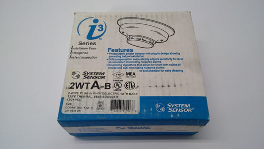 System Sensor 2WTA-B I3 Series Smoke Detector Brand New In Box