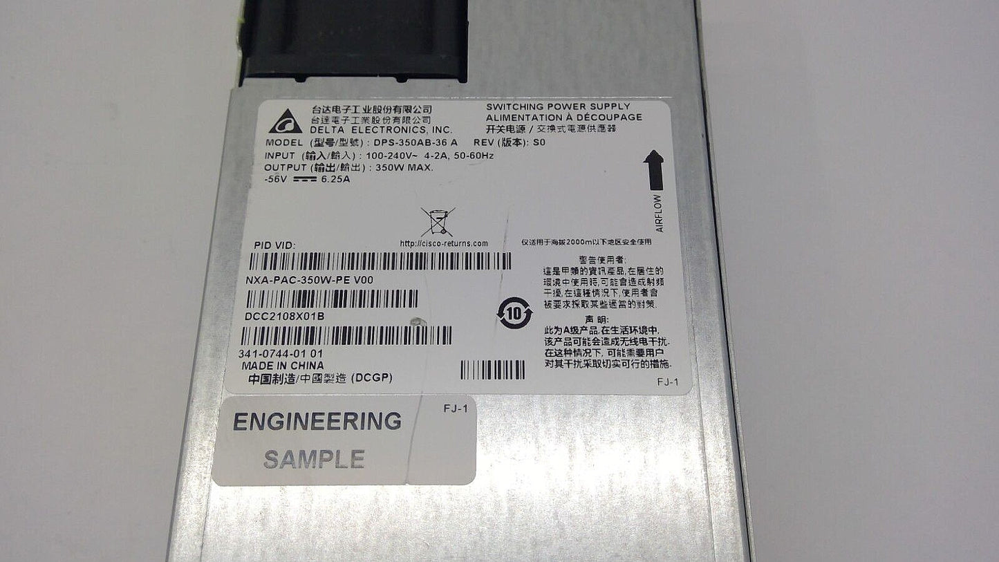 Cisco Power Supply 350W NXA-PAC-350W-PE 341-0744-01  Catalyst 3850
