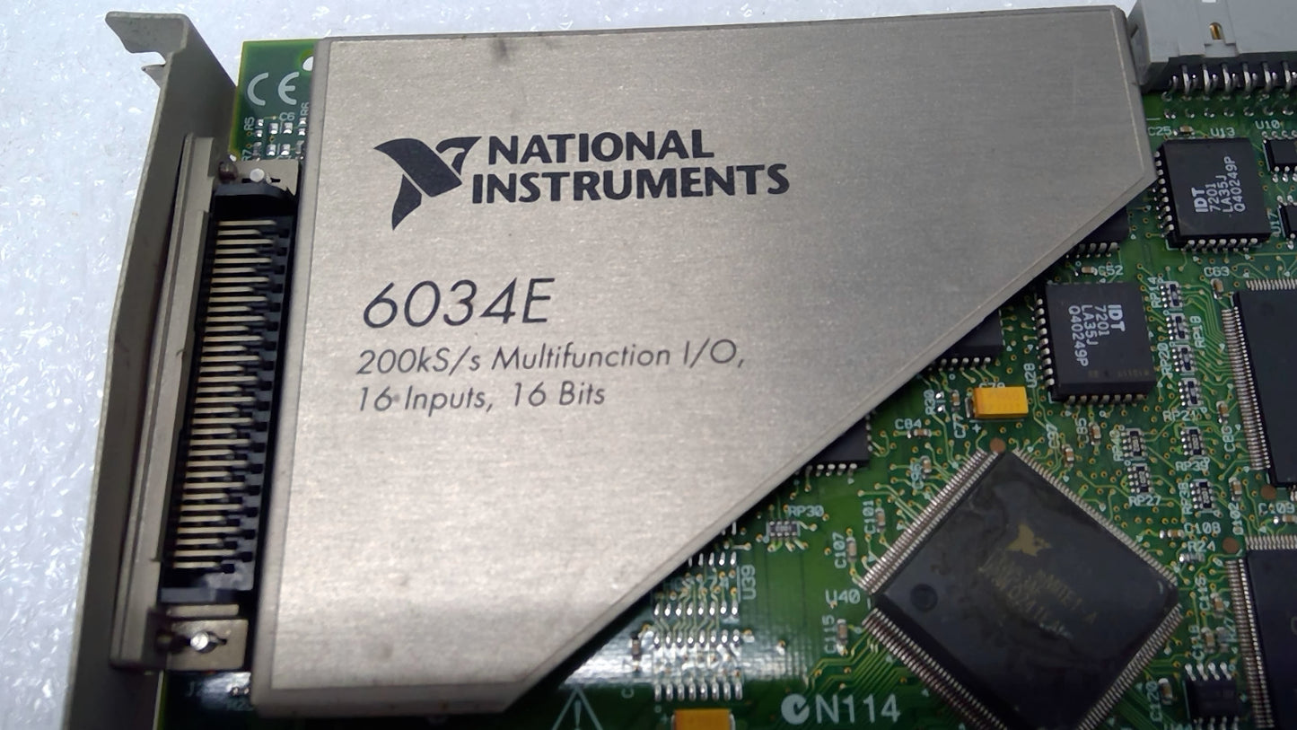 National Instruments 6034E 200kS/s Multifunction I/O Card 16 Inputs 16Bits *READ