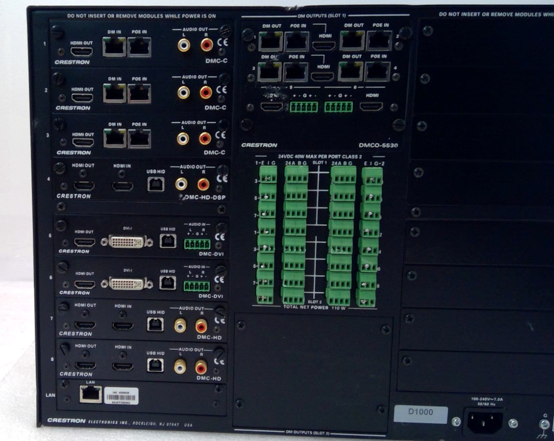 Crestron DM-MD16X16 Digital Media Switcher | Includes Modules