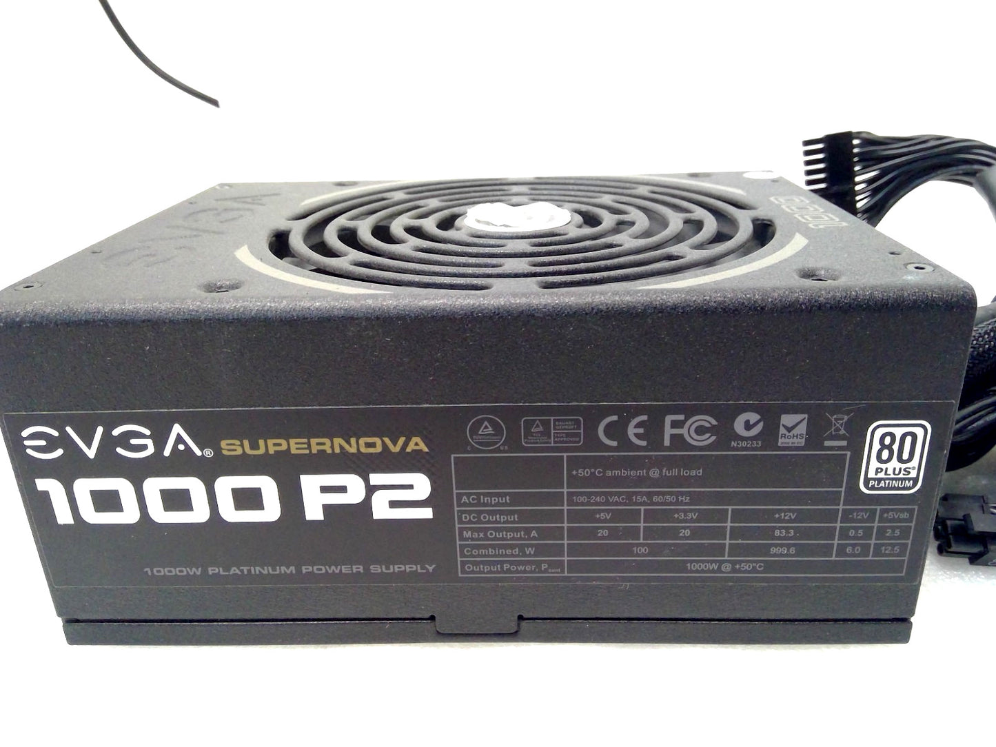 EVGA Supernova 1000 P2  1000W 80 Plus Platinum Power Supply 220-P2-1000