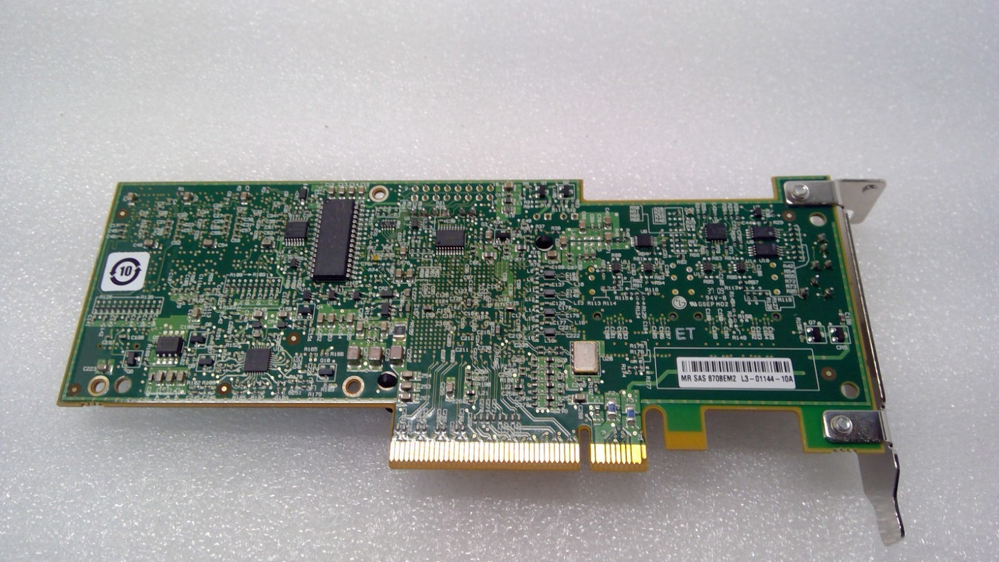 LSI MR SAS 8708EM2 MegaRAID PCIe SAS SATA RAID Card RAID0.1.5.6 L3-01144-10A