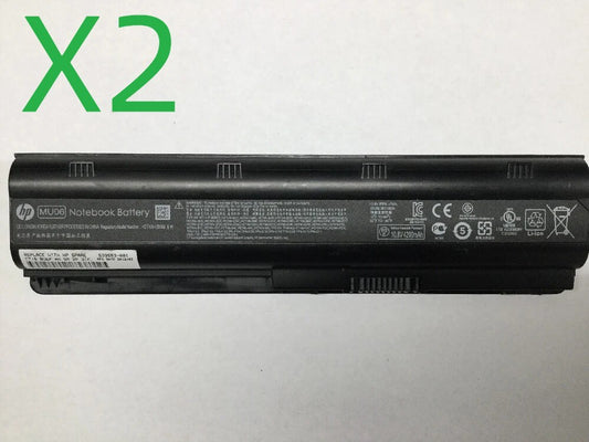 LOT OF2 HP Laptop Battery MU06 593553-001 593554-001 CQ32 CQ42 CQ43 dm4 g4 g6 g7