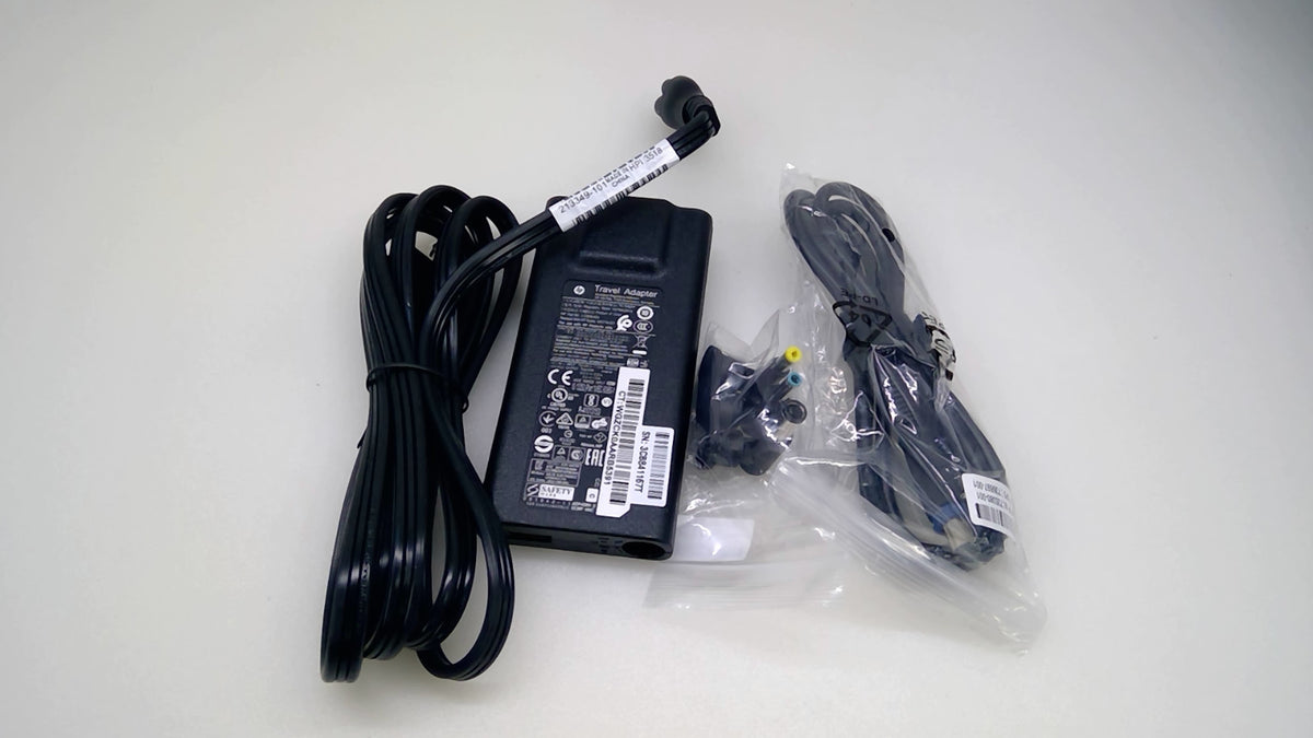 HP 65W Travel Adapter USB HSTNN-DA14 693716-001 Open Box Full Kit