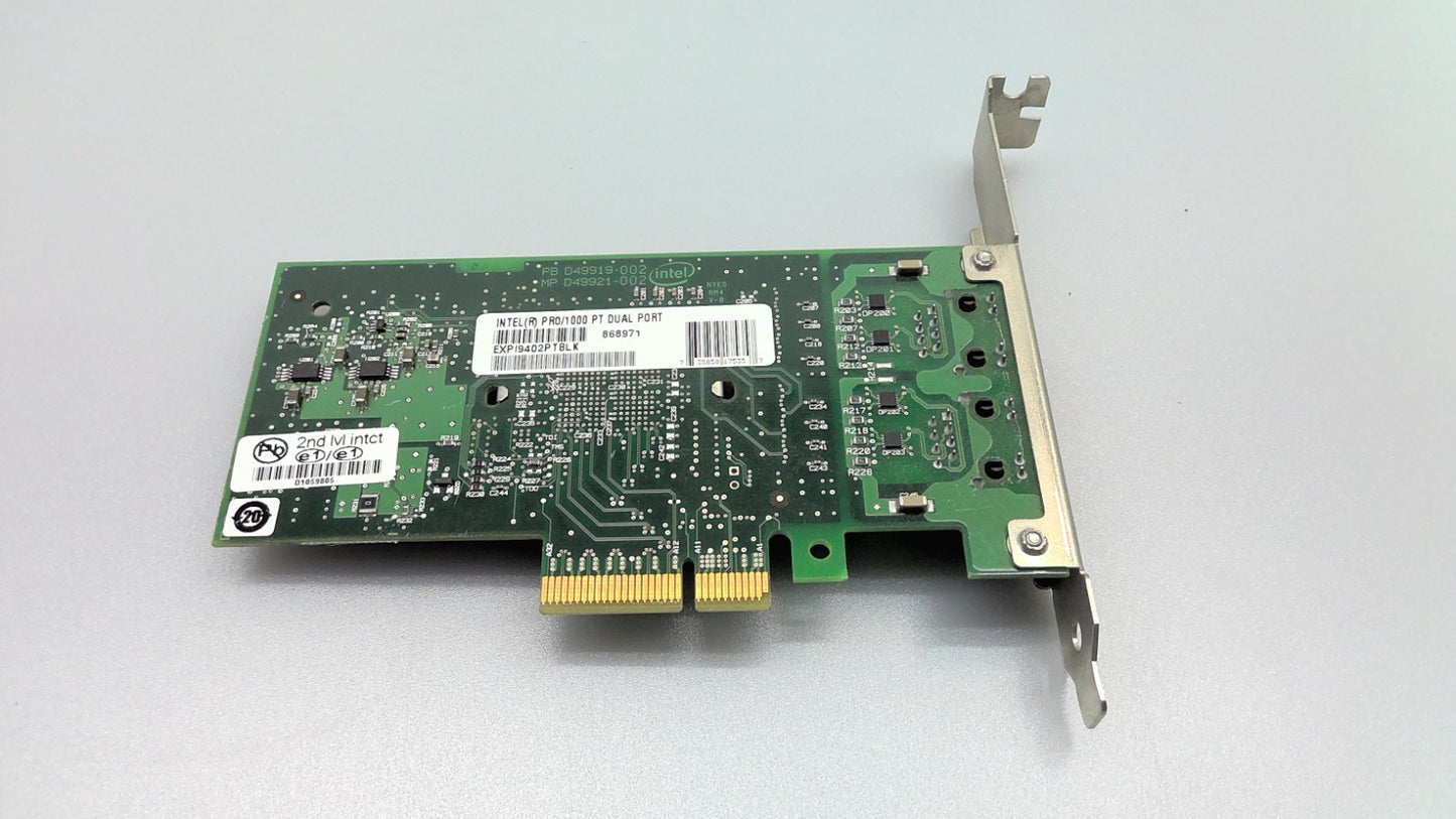INTEL EXPI9402PTBLK PRO/1000 Dual Port PCI-E Network Card Full Bracket