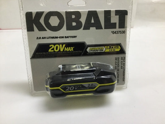 KOBALT #0437530 20V MAX LITHIUM-ION 2.0Ah up to 3X RUN BATTERY