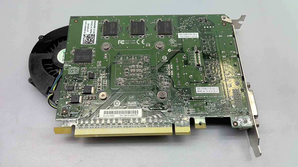 Dell 8MDMW 08MDMW nVidia Quadro 2000 1GB PCIe Graphics Card 2xDisplay Port 1xDVI