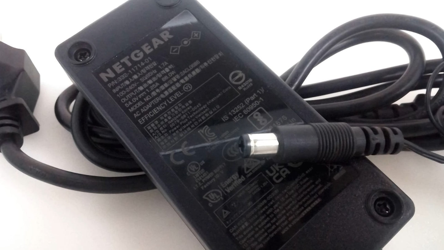 Netgear 54V 1.25A  AC Adapter 2ACL068S P/N 332-11714-01 Power Supply Charger
