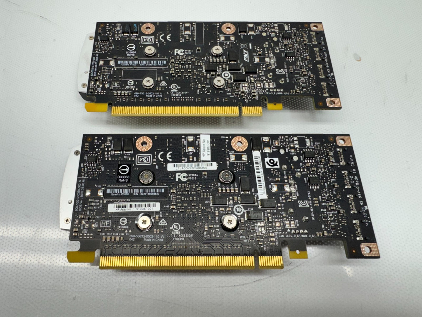 Lot of 2 NVIDIA Quadro P1000 4GB GDDR5 PCIe Video Graphics Card *READ*