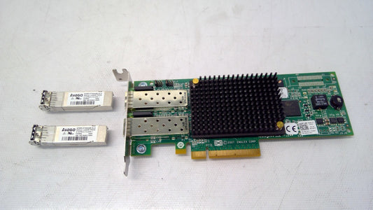 Emulex LPE12002 Dual Port 8GB SFP+ FC-HBA Network Adapter Card w/(2) SFPs Low/P