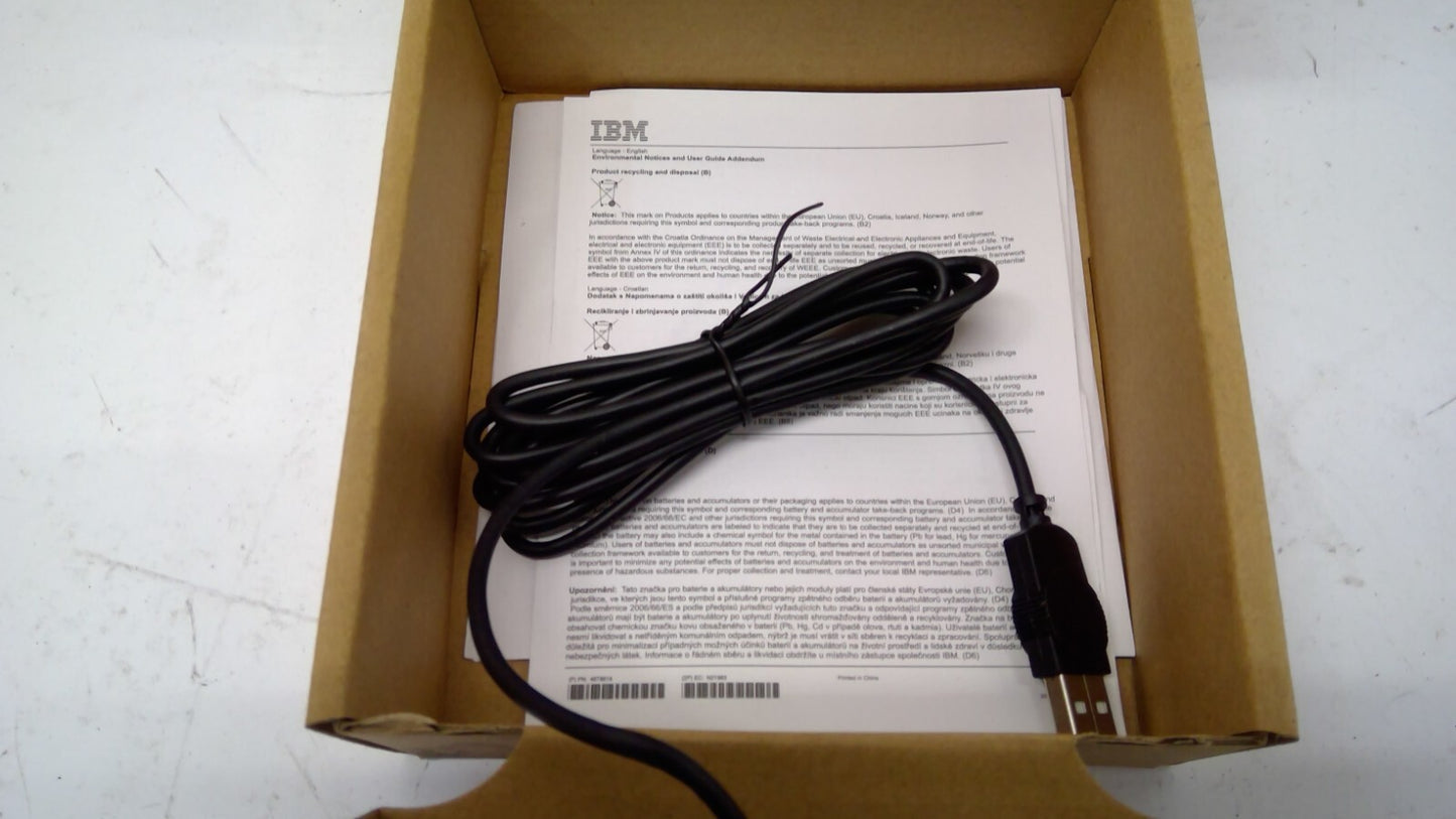 *LOT OF 10* IBM Model MO28UO 3-Button USB Optical Scroll Wheel Mouse Black/Red
