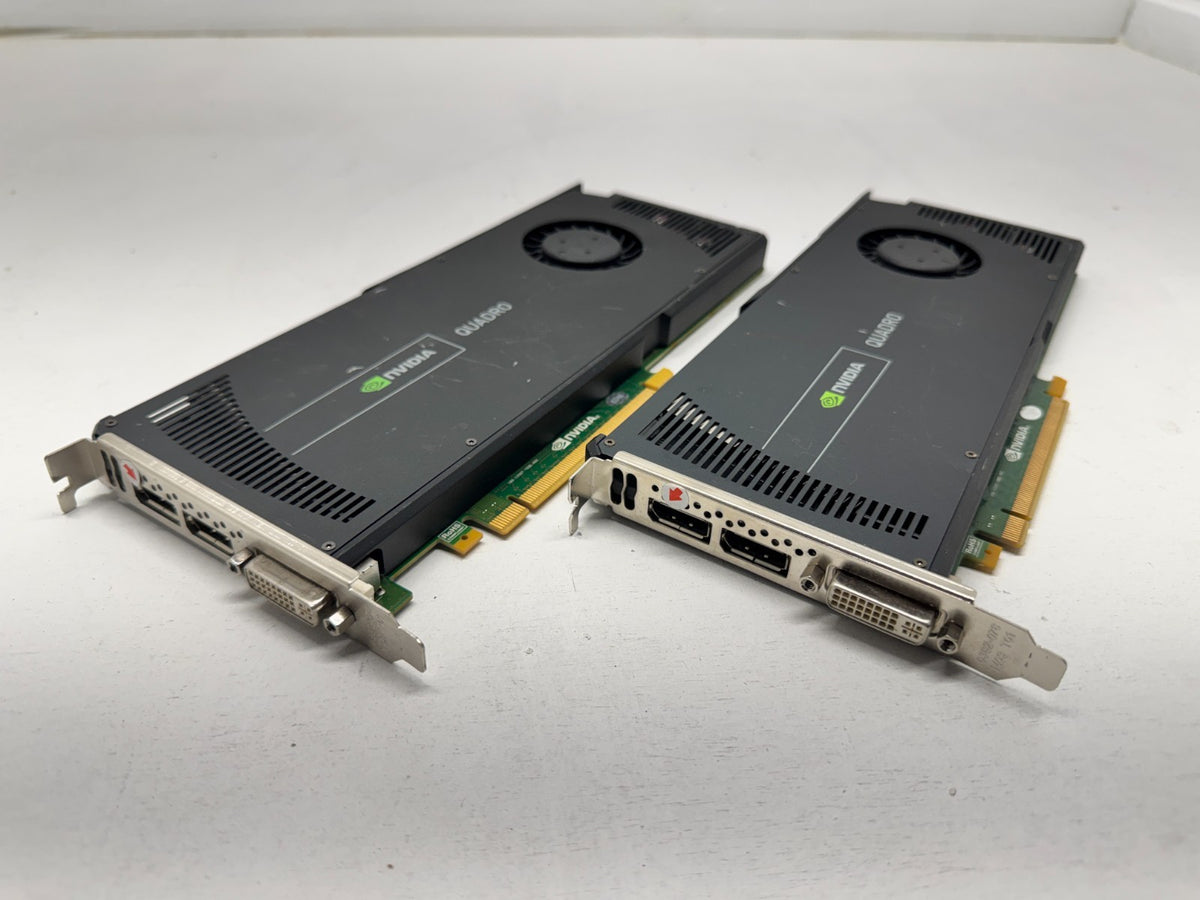 Lot of 2 HP NVIDIA QUADRO 4000 2GB GDDR5 PCLe Graphics Video Card *READ*